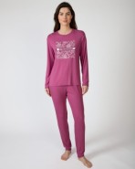 Pijama de mujer largo en tejido de bambú