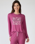 Pijama de mujer largo en tejido de bambú