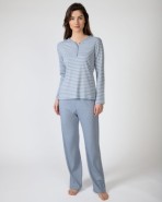 Pijama de dona llarg en teixit desagullat