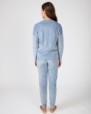 Long women's pajamas in microfleece fabric