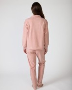 Long women's pajamas in velvet fabric