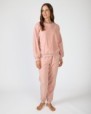 Long women's pajamas in velvet fabric
