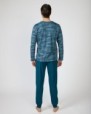 Men's long cotton knit pajamas