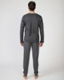 Men's long cotton knit pajamas