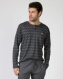 Men's long cotton knit pajamas