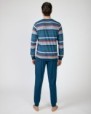 Men's long cotton knit pajamas