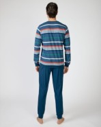 Men's long cotton knit pajamas