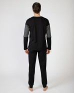 Men's long cotton knit pajamas