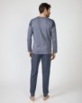 Men's long cotton knit pajamas