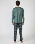 Pijama largo de hombre de punto de algodón