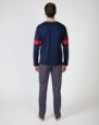 Men's long cotton knit pajamas