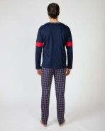 Men's long cotton knit pajamas