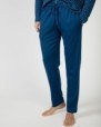 Men's long cotton knit pajamas