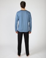 Men's long pajamas made of modal and cotton knit