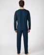 Men's long cotton knit pajamas
