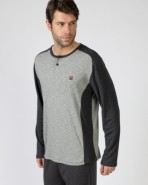 Men's long knitted pajamas