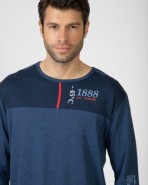 Men's long knitted pajamas