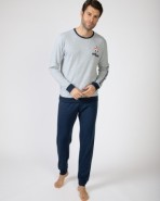 Pijama llarg d'home de punt