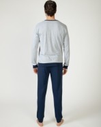 Men's long knitted pajamas