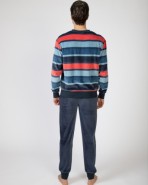 Men's long velvet pajamas