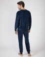 Men's long velvet pajamas