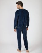 Men's long velvet pajamas