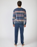 Men's long velvet pajamas