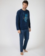 Men's long knitted pajamas