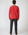 Men's long knitted pajamas
