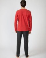 Men's long knitted pajamas