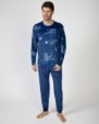 Men's long microfleece pajamas
