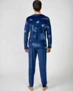 Men's long microfleece pajamas