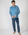 Men's long microfleece pajamas