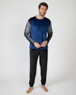 Pijama largo de hombre de micropolar