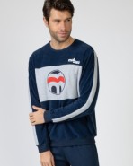 Men's long knitted pajamas