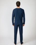 Pijama llarg d'home de punt jacquard