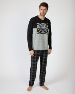 Pijama largo de hombre de punto milano