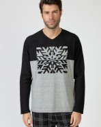 Men's long milanese knit pajamas