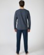 Pijama largo de hombre de punto jacquard