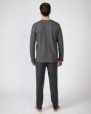 Men's long jacquard knit pajamas