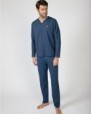 Men's long knitted pajamas