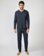 Men's long knitted pajamas