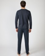 Men's long knitted pajamas