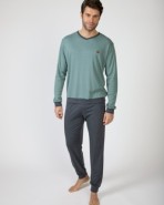 Pijama llarg d'home de punt