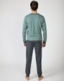 Men's long knitted pajamas