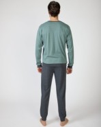 Men's long knitted pajamas