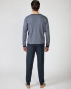 Men's long knitted pajamas