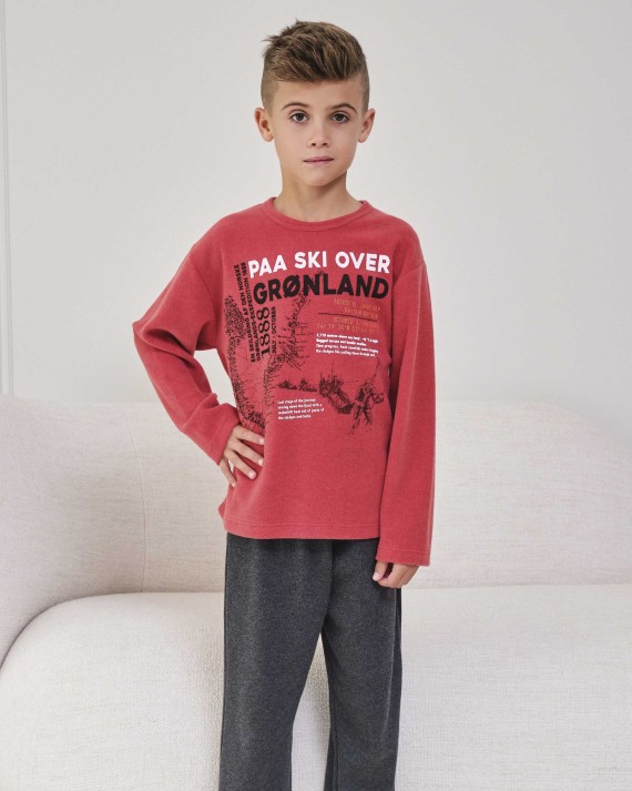 Long printed boy's pajamas