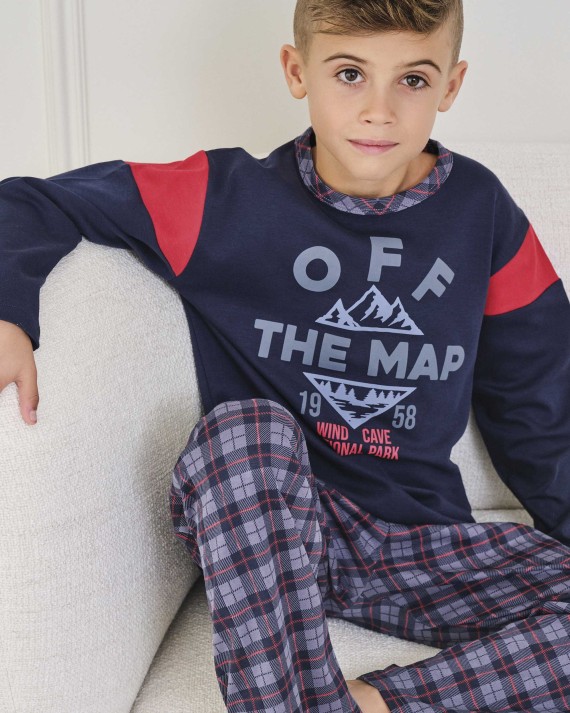 Pijama de nen llarg de cotó