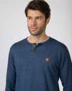 Men's long knitted pajamas